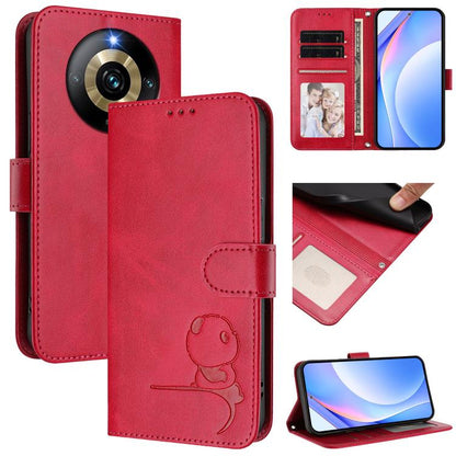 Litter Panda Embossing RFID Leather Phone Case with Lanyard, For Realme 13 Pro / 13 Pro+, For Realme C63 4G / C61 / C61 India, For Realme GT 6T 5G / GT 6 5G Global, For Realme C67 4G / 12 Lite 4G, For Realme 12 Pro / 12 Pro+ / P1 Pro                   ...