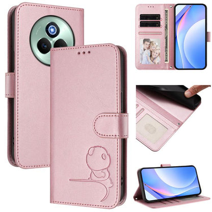 Litter Panda Embossing RFID Leather Phone Case with Lanyard, For Realme V70 5G / 14x Global / C75 5G, For Realme Narzo 80 Pro / 14 Pro, For Realme C75 4G / 14x India / Narzo 80x, For Realme Narzo 80x, For Realme 14 / P3 / 14T 5G, For Realme P3 Ultra   ...