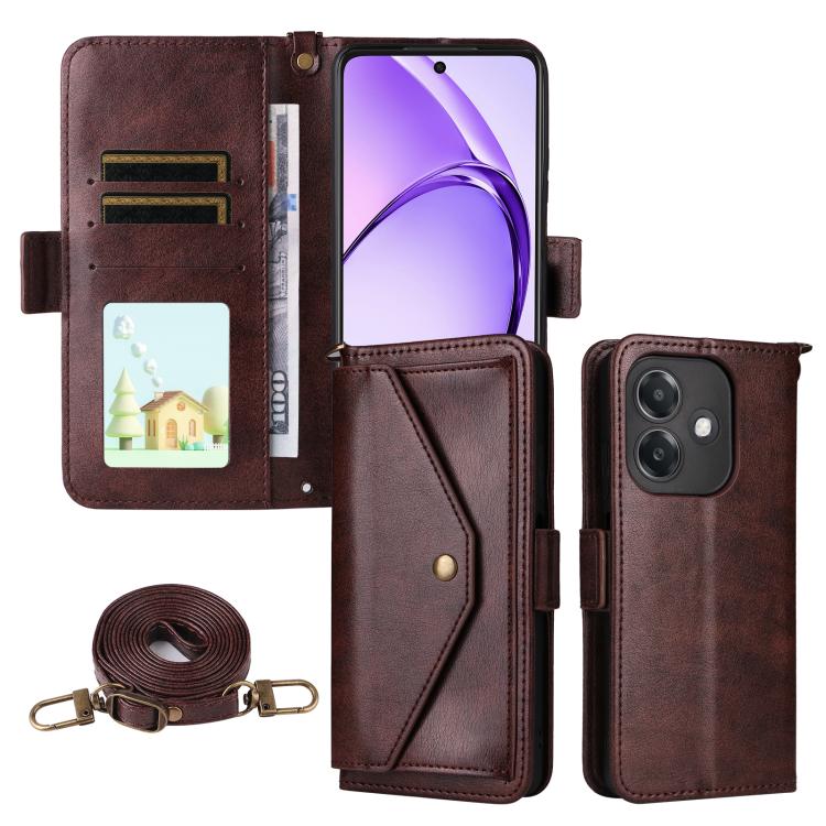 Multi-card Slots Crossbody Cowhide Leather Phone Case, For OPPO A6 Pro Global, For OPPO Reno14 / Reno14 F 5G Global, For OPPO A5x 5G / 4G, For OPPO A5 5G / 4G Global, For OPPO Reno14 Pro 5G, For OPPO A5 Pro 5G / 4G Global, For OPPO Reno13 F 5G         ...