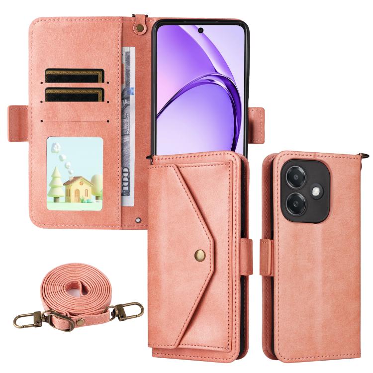 Multi-card Slots Crossbody Cowhide Leather Phone Case, For OPPO A6 Pro Global, For OPPO Reno14 / Reno14 F 5G Global, For OPPO A5x 5G / 4G, For OPPO A5 5G / 4G Global, For OPPO Reno14 Pro 5G, For OPPO A5 Pro 5G / 4G Global, For OPPO Reno13 F 5G         ...