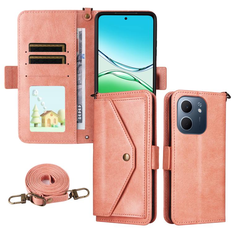 Multi-card Slots Crossbody Cowhide Leather Phone Case, For OPPO A6 Pro Global, For OPPO Reno14 / Reno14 F 5G Global, For OPPO A5x 5G / 4G, For OPPO A5 5G / 4G Global, For OPPO Reno14 Pro 5G, For OPPO A5 Pro 5G / 4G Global, For OPPO Reno13 F 5G         ...