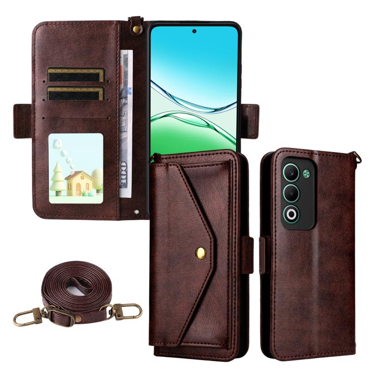 Multi-card Slots Crossbody Cowhide Leather Phone Case, For OPPO A6 Pro Global, For OPPO Reno14 / Reno14 F 5G Global, For OPPO A5x 5G / 4G, For OPPO A5 5G / 4G Global, For OPPO Reno14 Pro 5G, For OPPO A5 Pro 5G / 4G Global, For OPPO Reno13 F 5G         ...