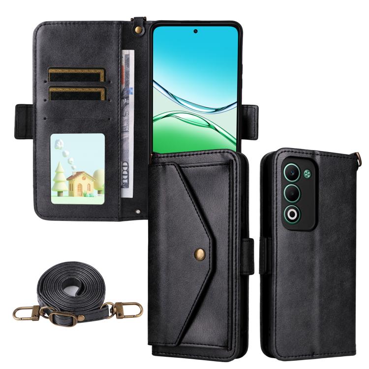 Multi-card Slots Crossbody Cowhide Leather Phone Case, For OPPO A6 Pro Global, For OPPO Reno14 / Reno14 F 5G Global, For OPPO A5x 5G / 4G, For OPPO A5 5G / 4G Global, For OPPO Reno14 Pro 5G, For OPPO A5 Pro 5G / 4G Global, For OPPO Reno13 F 5G         ...