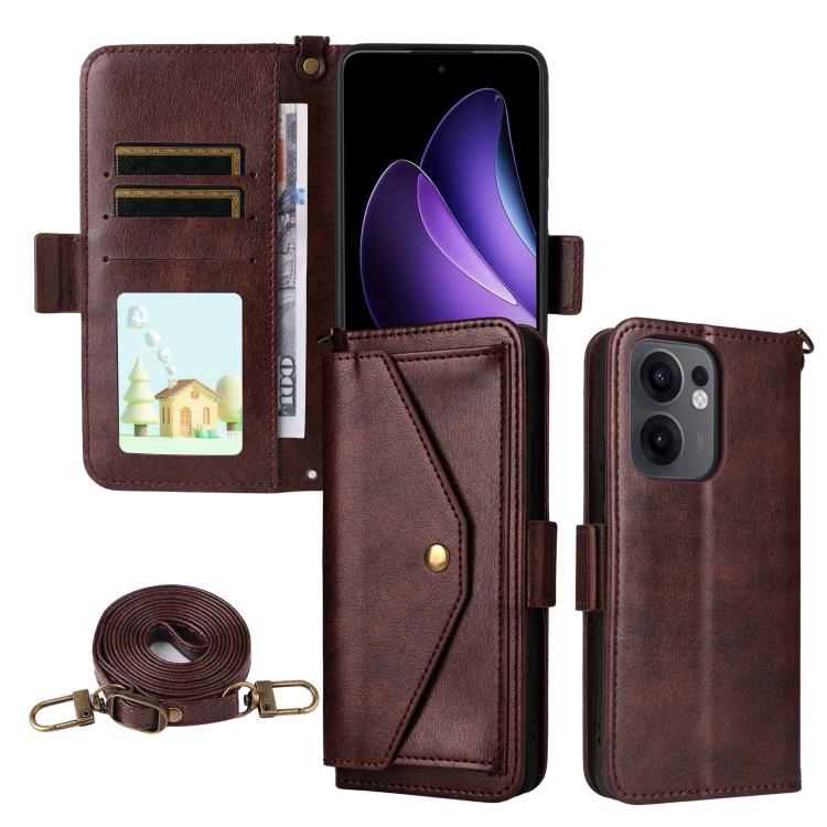 Multi-card Slots Crossbody Cowhide Leather Phone Case, For OPPO A6 Pro Global, For OPPO Reno14 / Reno14 F 5G Global, For OPPO A5x 5G / 4G, For OPPO A5 5G / 4G Global, For OPPO Reno14 Pro 5G, For OPPO A5 Pro 5G / 4G Global, For OPPO Reno13 F 5G         ...