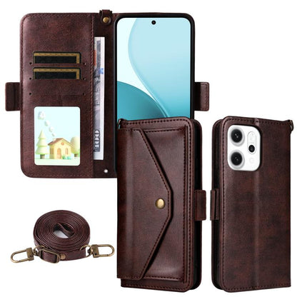 Multi-card Slots Crossbody Cowhide Leather Phone Case, For OPPO A6 Pro Global, For OPPO Reno14 / Reno14 F 5G Global, For OPPO A5x 5G / 4G, For OPPO A5 5G / 4G Global, For OPPO Reno14 Pro 5G, For OPPO A5 Pro 5G / 4G Global, For OPPO Reno13 F 5G         ...