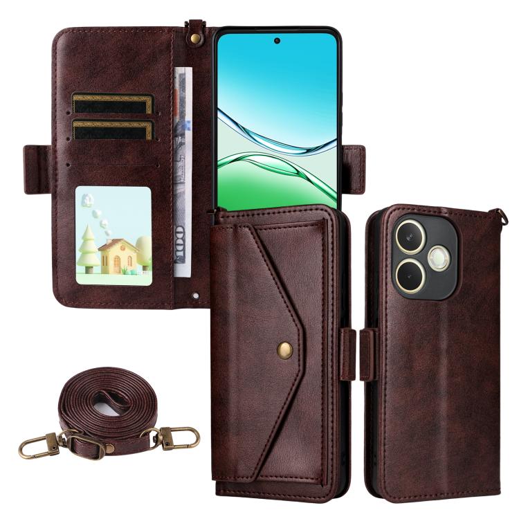 Multi-card Slots Crossbody Cowhide Leather Phone Case, For OPPO A6 Pro Global, For OPPO Reno14 / Reno14 F 5G Global, For OPPO A5x 5G / 4G, For OPPO A5 5G / 4G Global, For OPPO Reno14 Pro 5G, For OPPO A5 Pro 5G / 4G Global, For OPPO Reno13 F 5G         ...