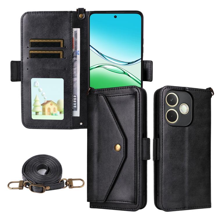 Multi-card Slots Crossbody Cowhide Leather Phone Case, For OPPO A6 Pro Global, For OPPO Reno14 / Reno14 F 5G Global, For OPPO A5x 5G / 4G, For OPPO A5 5G / 4G Global, For OPPO Reno14 Pro 5G, For OPPO A5 Pro 5G / 4G Global, For OPPO Reno13 F 5G         ...