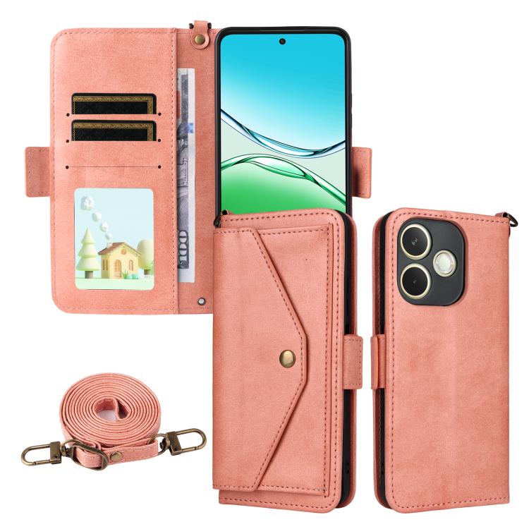 Multi-card Slots Crossbody Cowhide Leather Phone Case, For OPPO A6 Pro Global, For OPPO Reno14 / Reno14 F 5G Global, For OPPO A5x 5G / 4G, For OPPO A5 5G / 4G Global, For OPPO Reno14 Pro 5G, For OPPO A5 Pro 5G / 4G Global, For OPPO Reno13 F 5G         ...