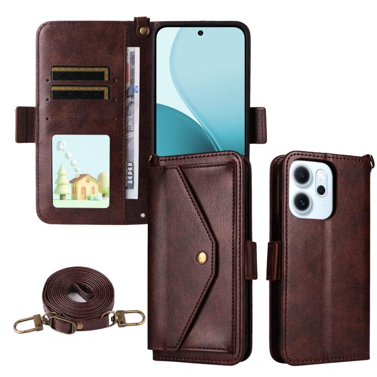 Multi-card Slots Crossbody Cowhide Leather Phone Case, For OPPO A6 Pro Global, For OPPO Reno14 / Reno14 F 5G Global, For OPPO A5x 5G / 4G, For OPPO A5 5G / 4G Global, For OPPO Reno14 Pro 5G, For OPPO A5 Pro 5G / 4G Global, For OPPO Reno13 F 5G         ...