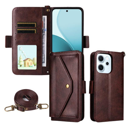 Multi-card Slots Crossbody Cowhide Leather Phone Case, For OPPO A6 Pro Global, For OPPO Reno14 / Reno14 F 5G Global, For OPPO A5x 5G / 4G, For OPPO A5 5G / 4G Global, For OPPO Reno14 Pro 5G, For OPPO A5 Pro 5G / 4G Global, For OPPO Reno13 F 5G         ...