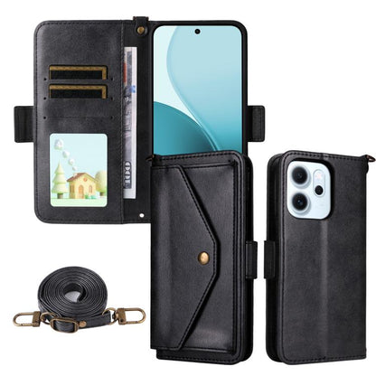 Multi-card Slots Crossbody Cowhide Leather Phone Case, For OPPO A6 Pro Global, For OPPO Reno14 / Reno14 F 5G Global, For OPPO A5x 5G / 4G, For OPPO A5 5G / 4G Global, For OPPO Reno14 Pro 5G, For OPPO A5 Pro 5G / 4G Global, For OPPO Reno13 F 5G         ...