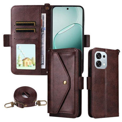 Multi-card Slots Crossbody Cowhide Leather Phone Case, For OPPO A6 Pro Global, For OPPO Reno14 / Reno14 F 5G Global, For OPPO A5x 5G / 4G, For OPPO A5 5G / 4G Global, For OPPO Reno14 Pro 5G, For OPPO A5 Pro 5G / 4G Global, For OPPO Reno13 F 5G         ...