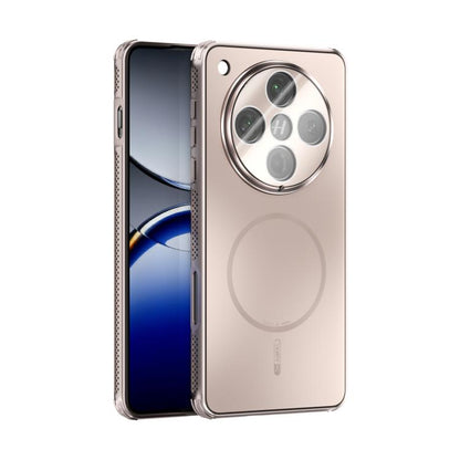 Rose gold frosted MagSafe phone case with camera lens film and heat-dissipation panel