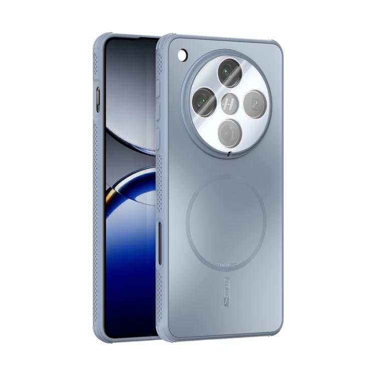 Light blue frosted MagSafe phone case with camera lens film and heat-dissipation panel