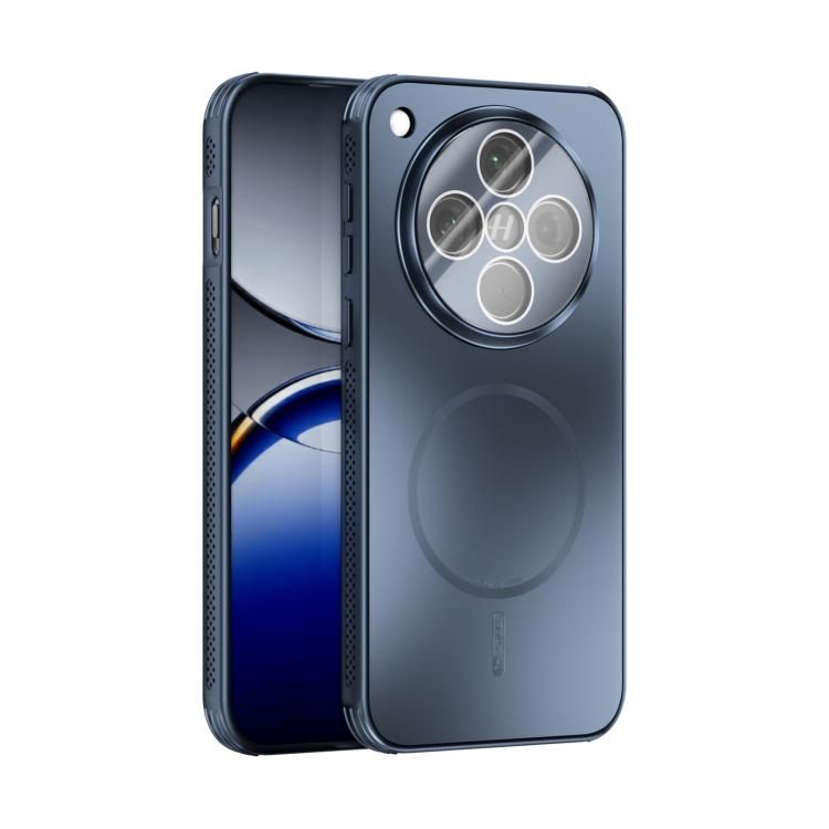 Dark blue frosted MagSafe phone case with camera lens film and heat-dissipation panel