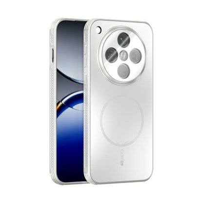 White frosted MagSafe phone case with camera lens film and heat-dissipation panel