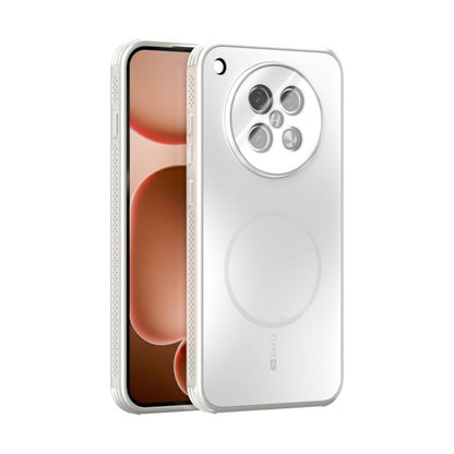 ABEEL MagSafe phone case, frosted white back with camera lens cutouts