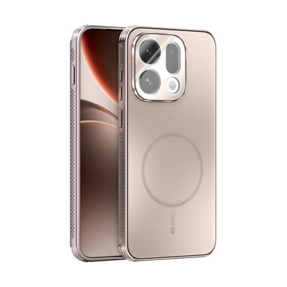 Frosted MagSafe phone case with lens film and circular heat panel, champagne rose