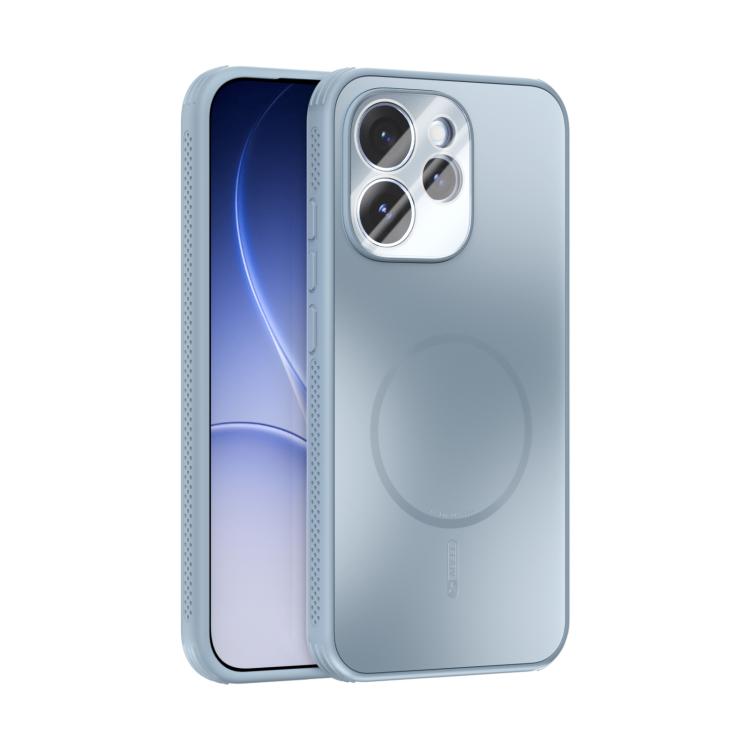 ABEEL MagSafe frosted phone case with lens film, light blue back, camera lens cutouts