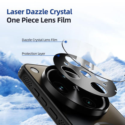 ABEEL one-piece lens film on MagSafe phone case, black case with camera lens covers