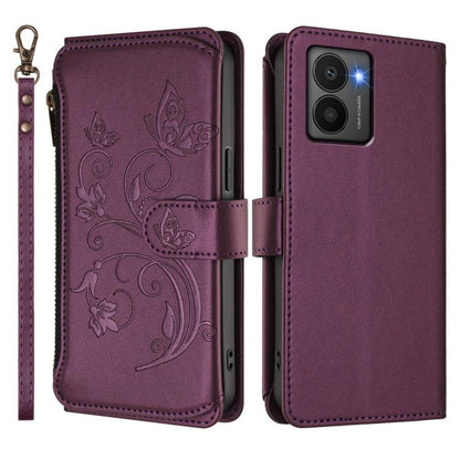 Butterfly Love Flower Multi-card Zipper Wallet Leather Phone Case, For HMD Fuison, For HMD Skyline, For HMD Pulse Pro / Pulse+