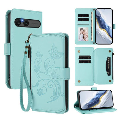 Butterfly Love Flower Multi-card Zipper Wallet Leather Phone Case, For Sony Xperia 1 VIII, For Sony Xperia 10 VII, For Sony Xperia 1 VII, For Sony Xperia 10 VI 2024, For Sony Xperia 1 VI 2024, For Sony Xperia 5 VI, For Sony Xperia 5 V                  ...