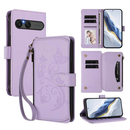 Butterfly Love Flower Multi-card Zipper Wallet Leather Phone Case, For Sony Xperia 1 VIII, For Sony Xperia 10 VII, For Sony Xperia 1 VII, For Sony Xperia 10 VI 2024, For Sony Xperia 1 VI 2024, For Sony Xperia 5 VI, For Sony Xperia 5 V                  ...