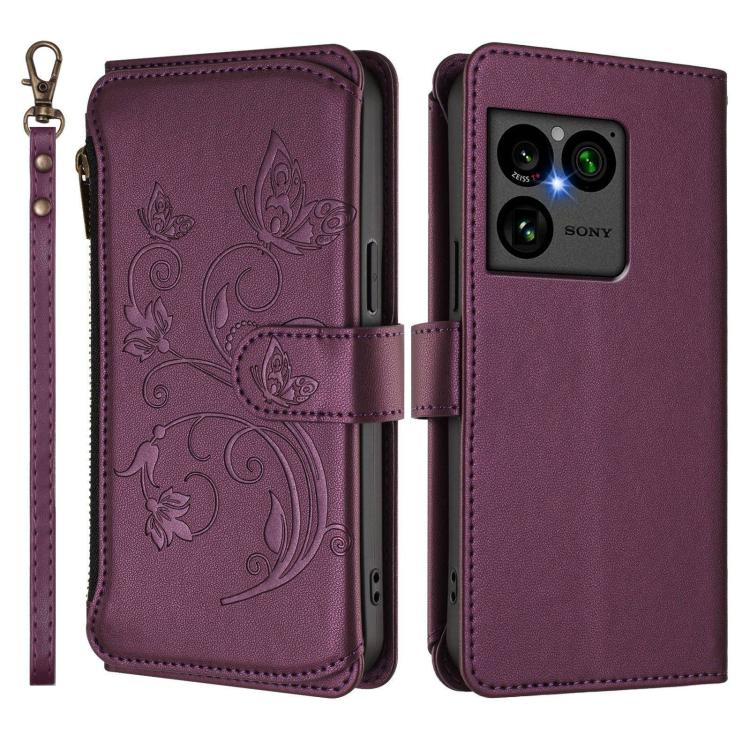 Butterfly Love Flower Multi-card Zipper Wallet Leather Phone Case, For Sony Xperia 1 VIII, For Sony Xperia 10 VII, For Sony Xperia 1 VII, For Sony Xperia 10 VI 2024, For Sony Xperia 1 VI 2024, For Sony Xperia 5 VI, For Sony Xperia 5 V                  ...
