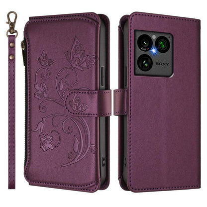 Butterfly Love Flower Multi-card Zipper Wallet Leather Phone Case, For Sony Xperia 1 VIII, For Sony Xperia 10 VII, For Sony Xperia 1 VII, For Sony Xperia 10 VI 2024, For Sony Xperia 1 VI 2024, For Sony Xperia 5 VI, For Sony Xperia 5 V                  ...