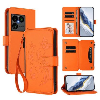 Butterfly Love Flower Multi-card Zipper Wallet Leather Phone Case, For Sony Xperia 1 VIII, For Sony Xperia 10 VII, For Sony Xperia 1 VII, For Sony Xperia 10 VI 2024, For Sony Xperia 1 VI 2024, For Sony Xperia 5 VI, For Sony Xperia 5 V                  ...