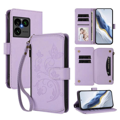 Butterfly Love Flower Multi-card Zipper Wallet Leather Phone Case, For Sony Xperia 1 VIII, For Sony Xperia 10 VII, For Sony Xperia 1 VII, For Sony Xperia 10 VI 2024, For Sony Xperia 1 VI 2024, For Sony Xperia 5 VI, For Sony Xperia 5 V                  ...