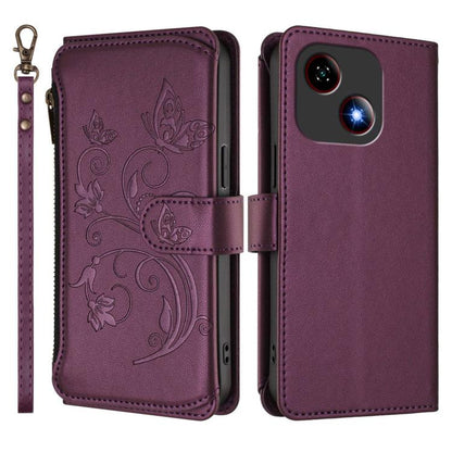 Butterfly Love Flower Multi-card Zipper Wallet Leather Phone Case, For ZTE Kantan Sumaho 4 A402ZT, For ZTE Blade V60 4G / Axon 60 4G, For ZTE Blade A35e, For ZTE Nubia Neo 3 GT, For ZTE nubia Music 2, For ZTE nubia S 5G A403ZT                          ...
