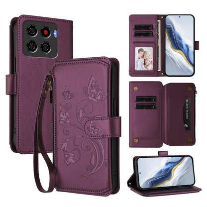 Butterfly Love Flower Multi-card Zipper Wallet Leather Phone Case, For ZTE nubia Neo 5 5G, For ZTE nubia Neo 5 GT 5G, For ZTE nubia P7 Pro / Optus X Value, For ZTE nubia P9 Pro / Optus X Pro 2 5G, For ZTE nubia RedMagic 11 Air                          ...