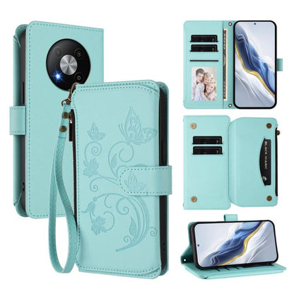 Butterfly Love Flower Multi-card Zipper Wallet Leather Phone Case, For ZTE nubia RedMagic 10 Pro, For ZTE Blade V60 Vita / V60 Design, For ZTE Blade A75 5G / nubia Focus 5G, For ZTE Blade A75 4G, For ZTE Blade A35 / A55, For ZTE nubia Focus Pro 5G     ...