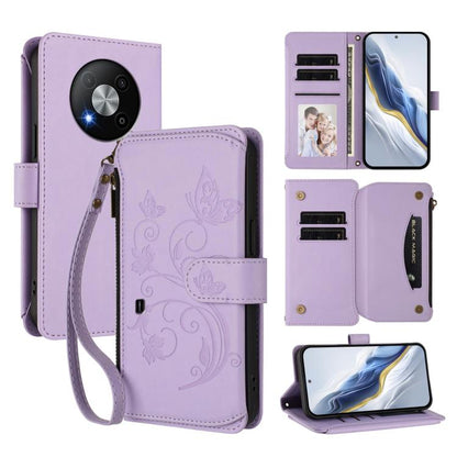 Butterfly Love Flower Multi-card Zipper Wallet Leather Phone Case, For ZTE nubia RedMagic 10 Pro, For ZTE Blade V60 Vita / V60 Design, For ZTE Blade A75 5G / nubia Focus 5G, For ZTE Blade A75 4G, For ZTE Blade A35 / A55, For ZTE nubia Focus Pro 5G     ...