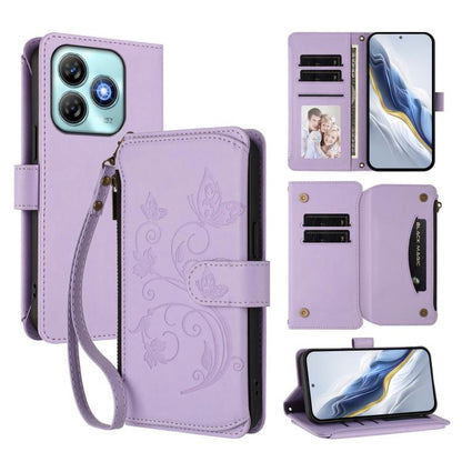 Butterfly Love Flower Multi-card Zipper Wallet Leather Phone Case, For ZTE nubia RedMagic 10 Pro, For ZTE Blade V60 Vita / V60 Design, For ZTE Blade A75 5G / nubia Focus 5G, For ZTE Blade A75 4G, For ZTE Blade A35 / A55, For ZTE nubia Focus Pro 5G     ...