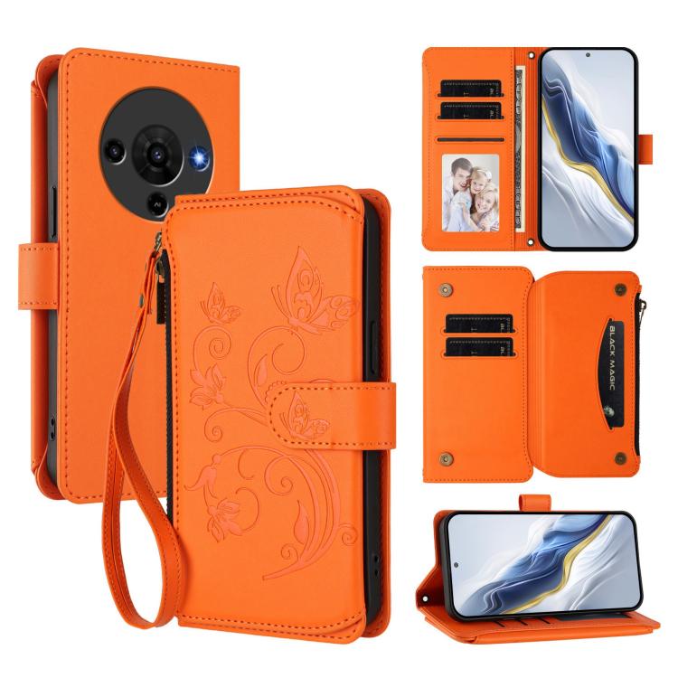 Butterfly Love Flower Multi-card Zipper Wallet Leather Phone Case, For ZTE nubia Neo 5 5G, For ZTE nubia Neo 5 GT 5G, For ZTE nubia P7 Pro / Optus X Value, For ZTE nubia P9 Pro / Optus X Pro 2 5G, For ZTE nubia RedMagic 11 Air                          ...