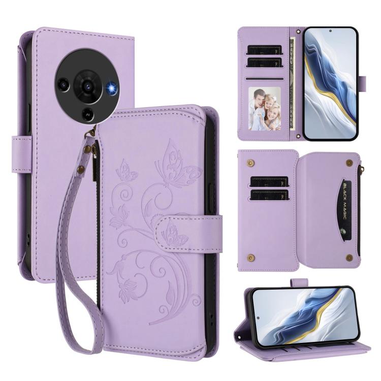 Butterfly Love Flower Multi-card Zipper Wallet Leather Phone Case, For ZTE nubia Neo 5 5G, For ZTE nubia Neo 5 GT 5G, For ZTE nubia P7 Pro / Optus X Value, For ZTE nubia P9 Pro / Optus X Pro 2 5G, For ZTE nubia RedMagic 11 Air                          ...