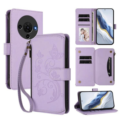 Butterfly Love Flower Multi-card Zipper Wallet Leather Phone Case, For ZTE nubia Neo 5 5G, For ZTE nubia Neo 5 GT 5G, For ZTE nubia P7 Pro / Optus X Value, For ZTE nubia P9 Pro / Optus X Pro 2 5G, For ZTE nubia RedMagic 11 Air                          ...