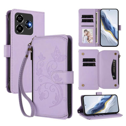 Butterfly Love Flower Multi-card Zipper Wallet Leather Phone Case, For ZTE nubia RedMagic 10 Pro, For ZTE Blade V60 Vita / V60 Design, For ZTE Blade A75 5G / nubia Focus 5G, For ZTE Blade A75 4G, For ZTE Blade A35 / A55, For ZTE nubia Focus Pro 5G     ...