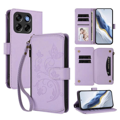 Butterfly Love Flower Multi-card Zipper Wallet Leather Phone Case, For ZTE Kantan Sumaho 4 A402ZT, For ZTE Blade V60 4G / Axon 60 4G, For ZTE Blade A35e, For ZTE Nubia Neo 3 GT, For ZTE nubia Music 2, For ZTE nubia S 5G A403ZT                          ...