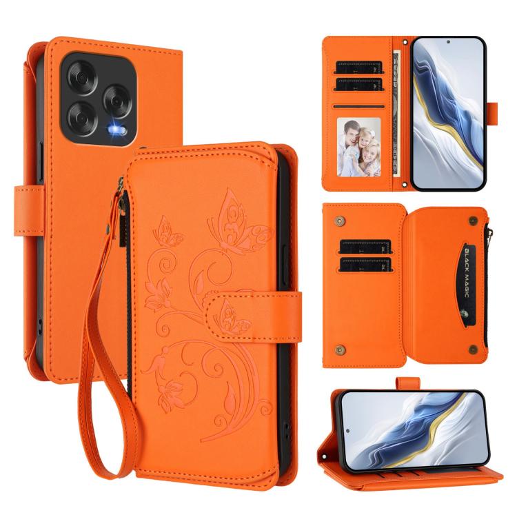 Butterfly Love Flower Multi-card Zipper Wallet Leather Phone Case, For ZTE Kantan Sumaho 4 A402ZT, For ZTE Blade V60 4G / Axon 60 4G, For ZTE Blade A35e, For ZTE Nubia Neo 3 GT, For ZTE nubia Music 2, For ZTE nubia S 5G A403ZT                          ...
