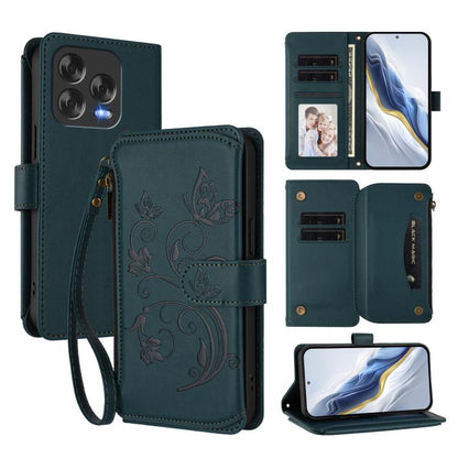 Butterfly Love Flower Multi-card Zipper Wallet Leather Phone Case, For ZTE Kantan Sumaho 4 A402ZT, For ZTE Blade V60 4G / Axon 60 4G, For ZTE Blade A35e, For ZTE Nubia Neo 3 GT, For ZTE nubia Music 2, For ZTE nubia S 5G A403ZT                          ...