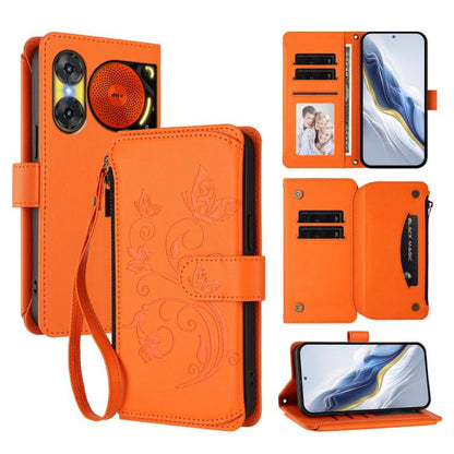 Butterfly Love Flower Multi-card Zipper Wallet Leather Phone Case, For ZTE Kantan Sumaho 4 A402ZT, For ZTE Blade V60 4G / Axon 60 4G, For ZTE Blade A35e, For ZTE Nubia Neo 3 GT, For ZTE nubia Music 2, For ZTE nubia S 5G A403ZT                          ...