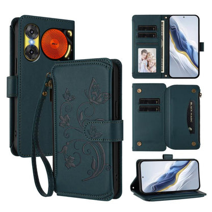 Butterfly Love Flower Multi-card Zipper Wallet Leather Phone Case, For ZTE Kantan Sumaho 4 A402ZT, For ZTE Blade V60 4G / Axon 60 4G, For ZTE Blade A35e, For ZTE Nubia Neo 3 GT, For ZTE nubia Music 2, For ZTE nubia S 5G A403ZT                          ...