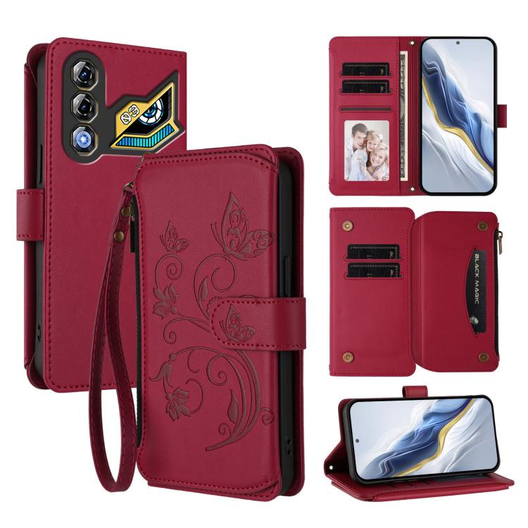 Butterfly Love Flower Multi-card Zipper Wallet Leather Phone Case, For ZTE Kantan Sumaho 4 A402ZT, For ZTE Blade V60 4G / Axon 60 4G, For ZTE Blade A35e, For ZTE Nubia Neo 3 GT, For ZTE nubia Music 2, For ZTE nubia S 5G A403ZT                          ...