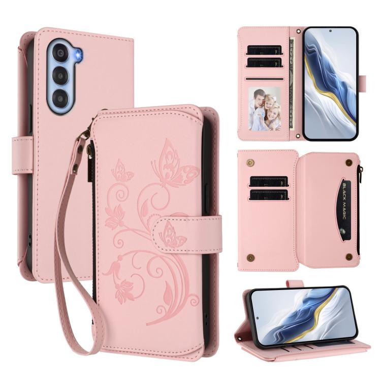 Butterfly Love Flower Multi-card Zipper Wallet Leather Phone Case, For ZTE Kantan Sumaho 4 A402ZT, For ZTE Blade V60 4G / Axon 60 4G, For ZTE Blade A35e, For ZTE Nubia Neo 3 GT, For ZTE nubia Music 2, For ZTE nubia S 5G A403ZT                          ...