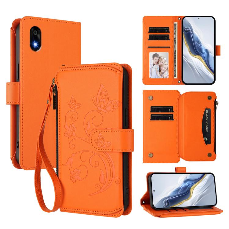 Butterfly Love Flower Multi-card Zipper Wallet Leather Phone Case, For ZTE Kantan Sumaho 4 A402ZT, For ZTE Blade V60 4G / Axon 60 4G, For ZTE Blade A35e, For ZTE Nubia Neo 3 GT, For ZTE nubia Music 2, For ZTE nubia S 5G A403ZT                          ...