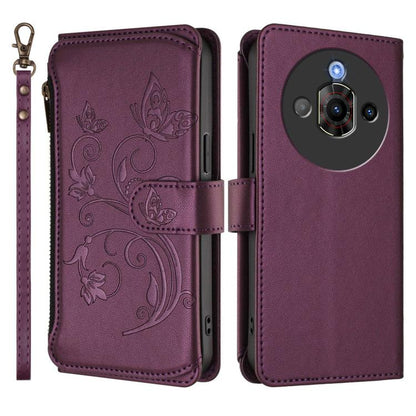 Butterfly Love Flower Multi-card Zipper Wallet Leather Phone Case, For ZTE nubia RedMagic 10 Pro, For ZTE Blade V60 Vita / V60 Design, For ZTE Blade A75 5G / nubia Focus 5G, For ZTE Blade A75 4G, For ZTE Blade A35 / A55, For ZTE nubia Focus Pro 5G     ...
