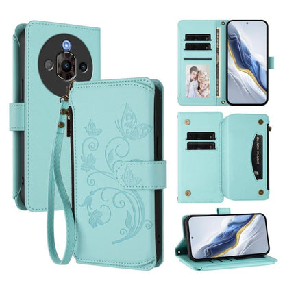 Butterfly Love Flower Multi-card Zipper Wallet Leather Phone Case, For ZTE nubia RedMagic 10 Pro, For ZTE Blade V60 Vita / V60 Design, For ZTE Blade A75 5G / nubia Focus 5G, For ZTE Blade A75 4G, For ZTE Blade A35 / A55, For ZTE nubia Focus Pro 5G     ...